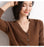 Knitwear Coat Solid Color Slim Fit Woolen Knit Outer Sweater Women