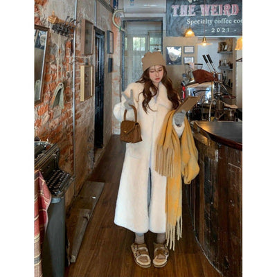 Women Winter Environmental Protection Cotton And Thickening Lamb Wool Coat