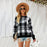 European And American Style Women Pullover Plaid Sweater Plus Size Knitwear