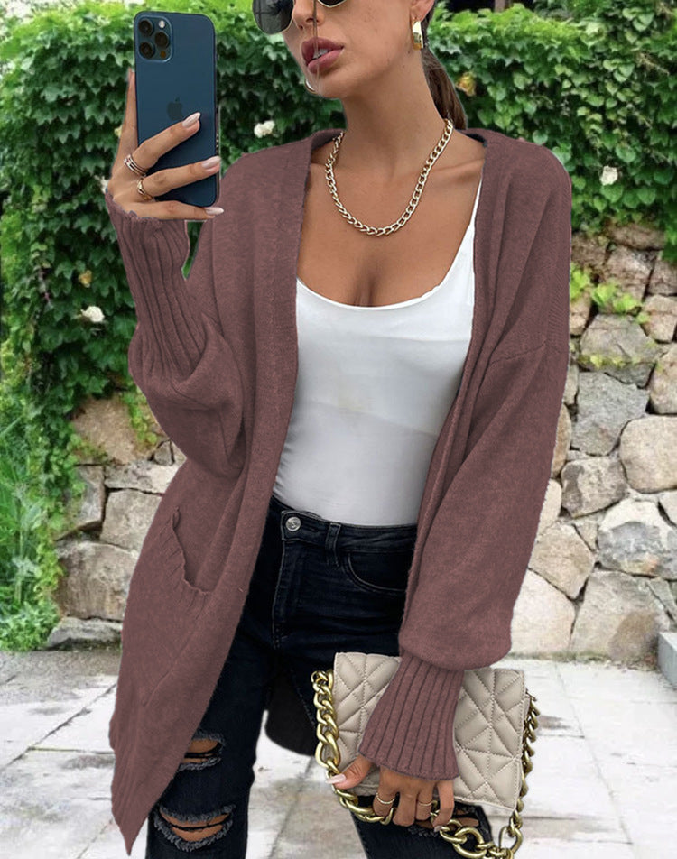 Casual Loose Pockets Knitwear Sweater