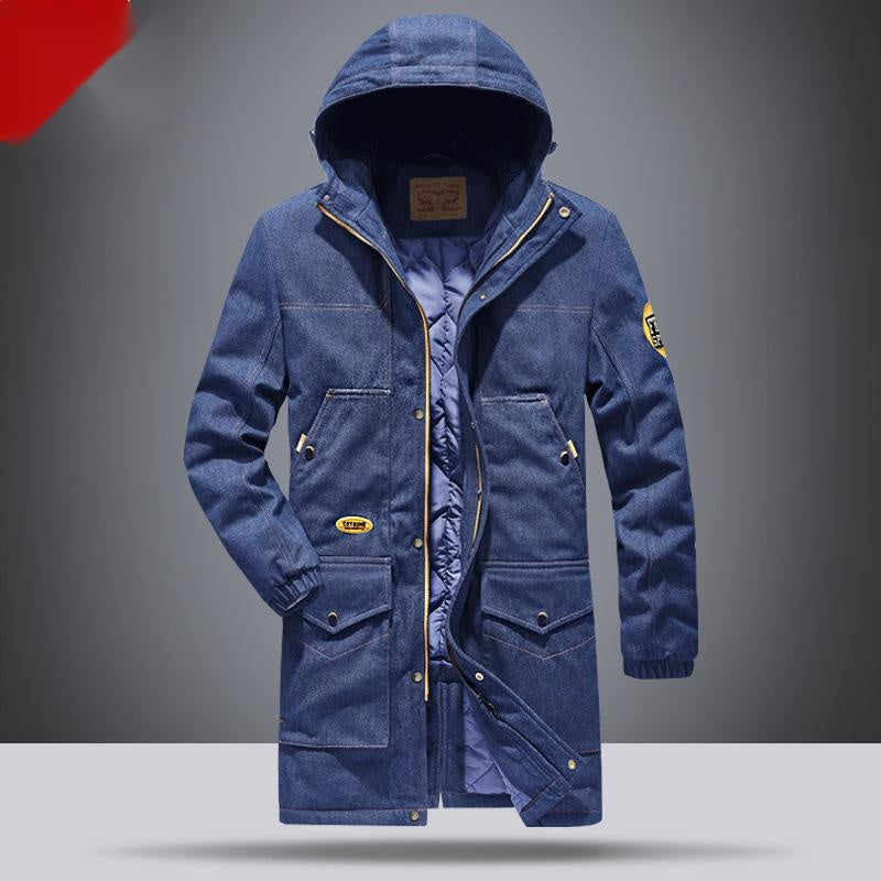 Autumn And Winter Plus Velvet Thick Mid-Length Padded Jacket Jacket
