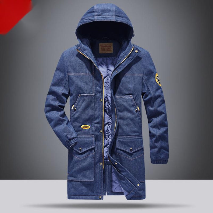 Autumn And Winter Plus Velvet Thick Mid-Length Padded Jacket Jacket