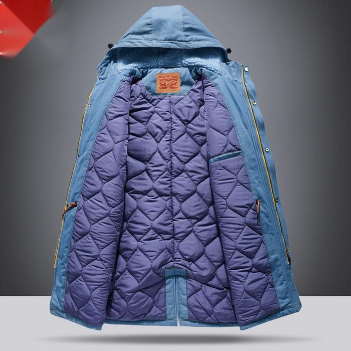 Autumn And Winter Plus Velvet Thick Mid-Length Padded Jacket Jacket