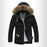 Winter Fur Collar Cotton-Padded Jacket Men's Korean Style Slim Mid-Length Men's Student Padded Jacket And Velvet Thick Hooded Jacket