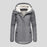 Winter Hooded Jacket Solid Color Warm Buckle Zip-up Fleece Jacket With Pockets Women's Casual Jacket