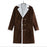 Fashion Men's Winter Warm Coat Solid Color Long Sleeve Trench Jackets