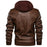 Men's Leather Jackets, Faux Leather Jacket For Men Lapel Zip-Up Slim Fit Coat