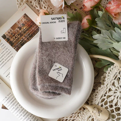 Autumn And Winter Rabbit Fur Socks For Women