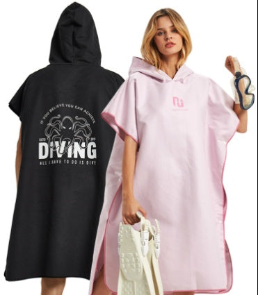 Quick Dry Cape Bath Towel Diving Warm Jacket