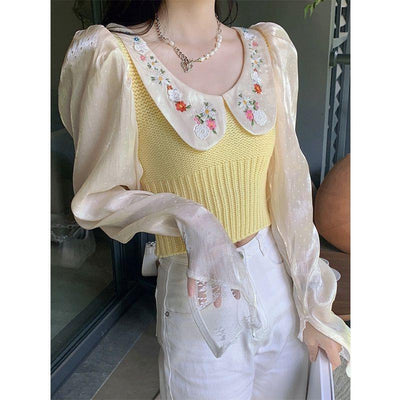 Short Knitwear Small French Tea