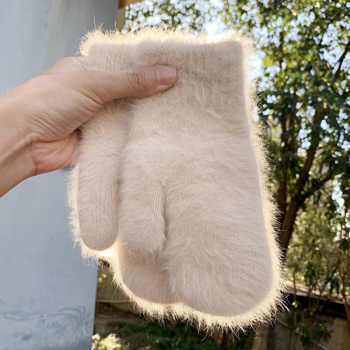 Angora Wool Women's Winter Gloves