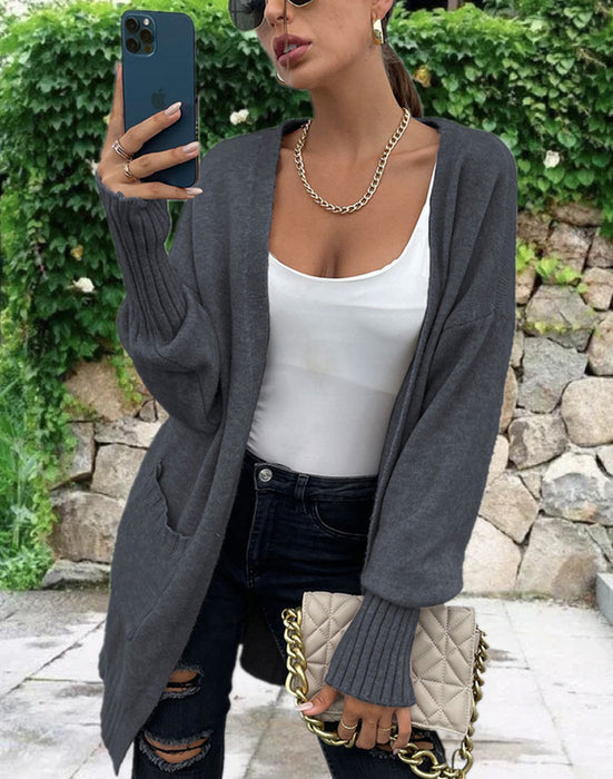 Casual Loose Pockets Knitwear Sweater