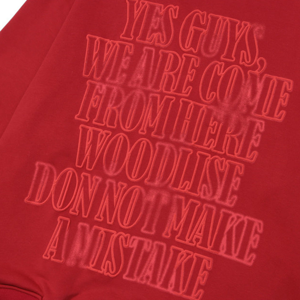 Fashion Letter Print Sweatshirt Men