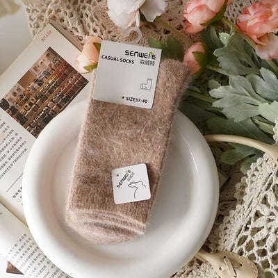 Autumn And Winter Rabbit Fur Socks For Women