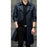 Double Breasted Men's Long Trench Coat Business Casual Lengthened