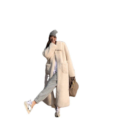 Women Winter Environmental Protection Cotton And Thickening Lamb Wool Coat