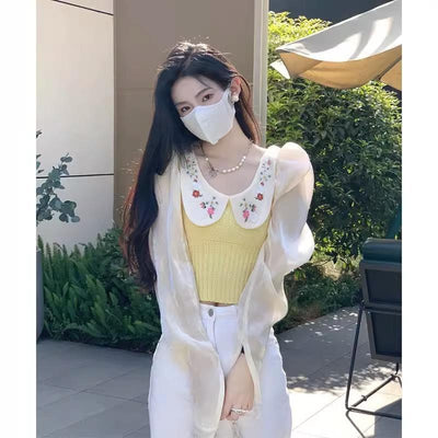 Short Knitwear Small French Tea