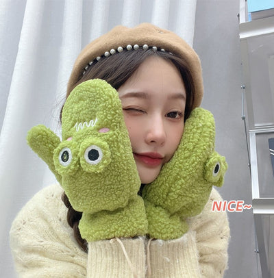 Fashion Winter Women's Velvet Gloves