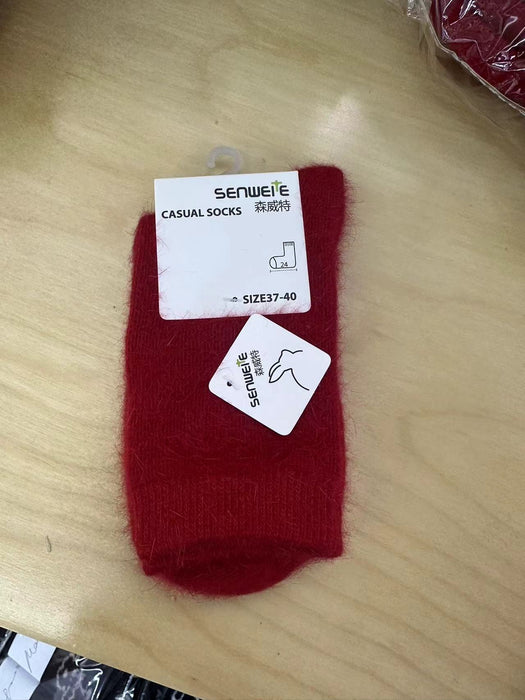 Autumn And Winter Rabbit Fur Socks For Women