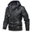 Men's Leather Jackets, Faux Leather Jacket For Men Lapel Zip-Up Slim Fit Coat