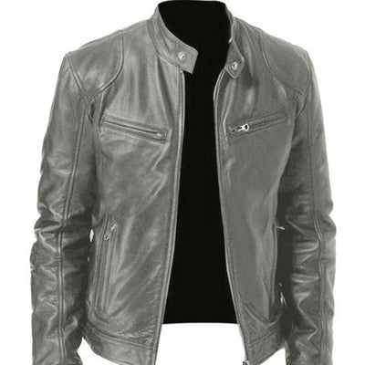 PU Leather Jacket Slim Leather Jacket