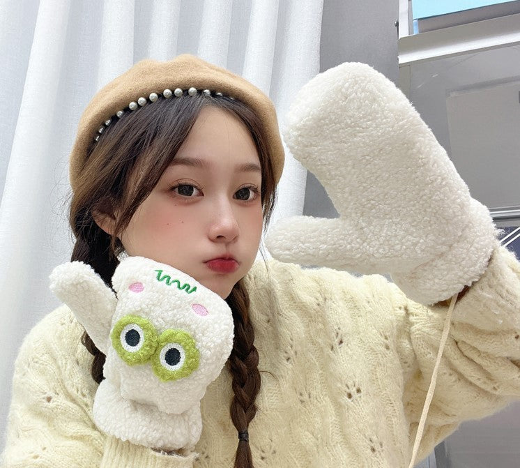 Fashion Winter Women's Velvet Gloves