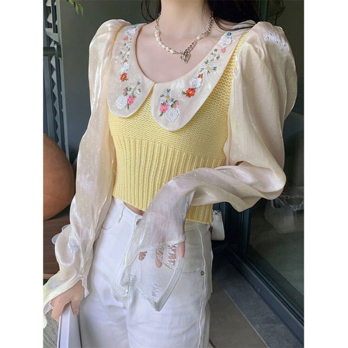 Short Knitwear Small French Tea