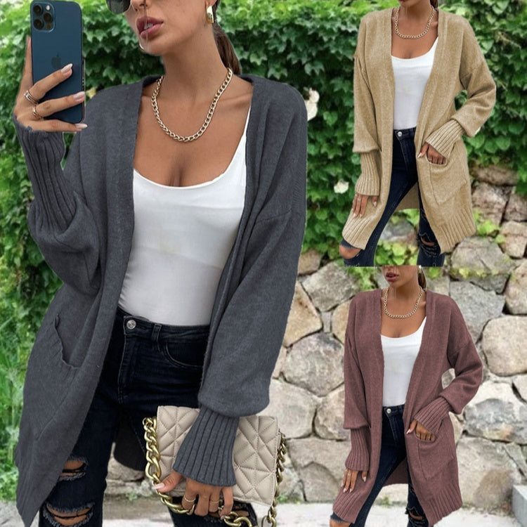 Casual Loose Pockets Knitwear Sweater