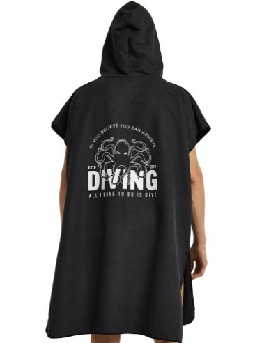 Quick Dry Cape Bath Towel Diving Warm Jacket