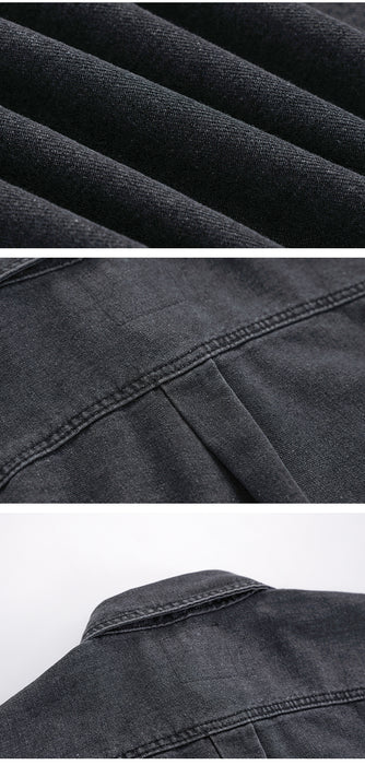 Men's Autumn Loose Washed Denim Shirt Jacket