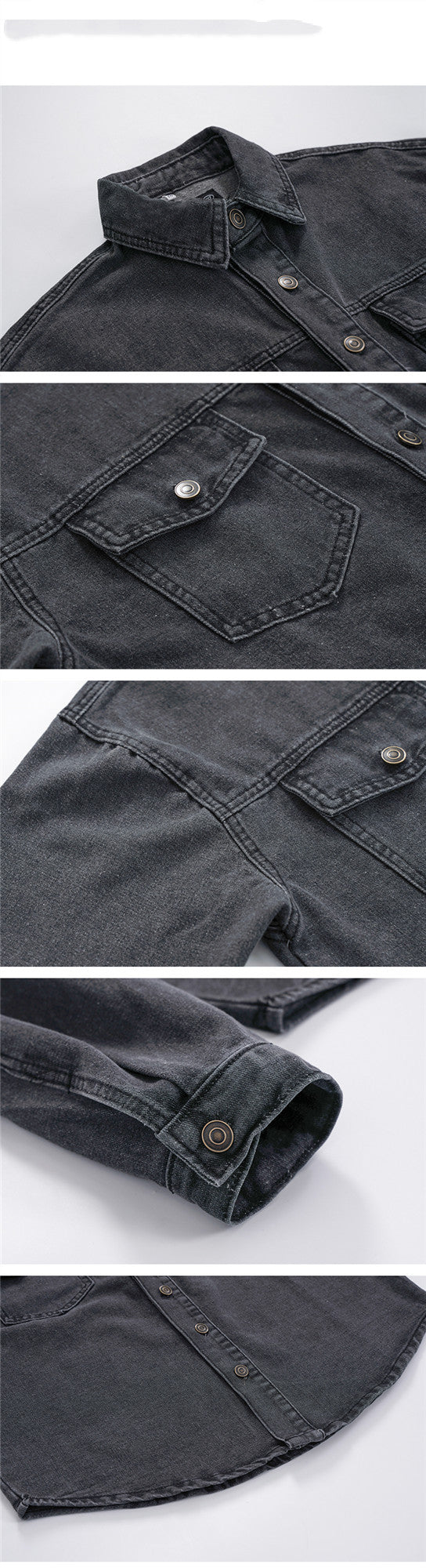 Men's Autumn Loose Washed Denim Shirt Jacket